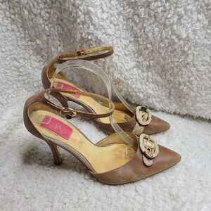 MS Pointed Toe Ankle Strap‎ Heels Sz 9